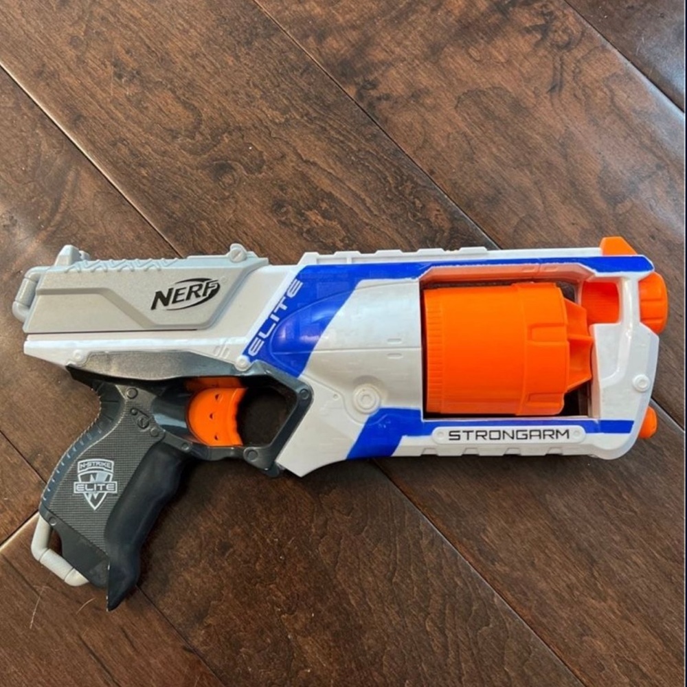 Nerf N Strike Elite Strongarm Toy Blaster With Rotating Barrel, Slam Fire,